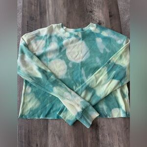 Wild Fable Tie-Dye Sweatshirt - Green and Cream